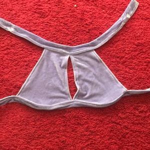 Handmade keyhole velvet top